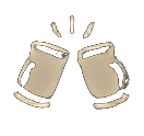 Clinking beer glasses icon