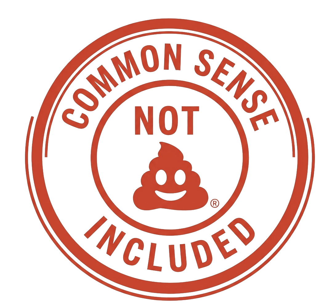 Common Sense Not Included stamp